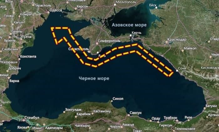 Информация о нахождении в акватории Черного моря бесконтрольно дрейфующих мин