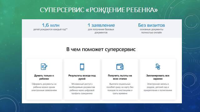 Запущен полезный суперсервис «Рождение ребенка» 