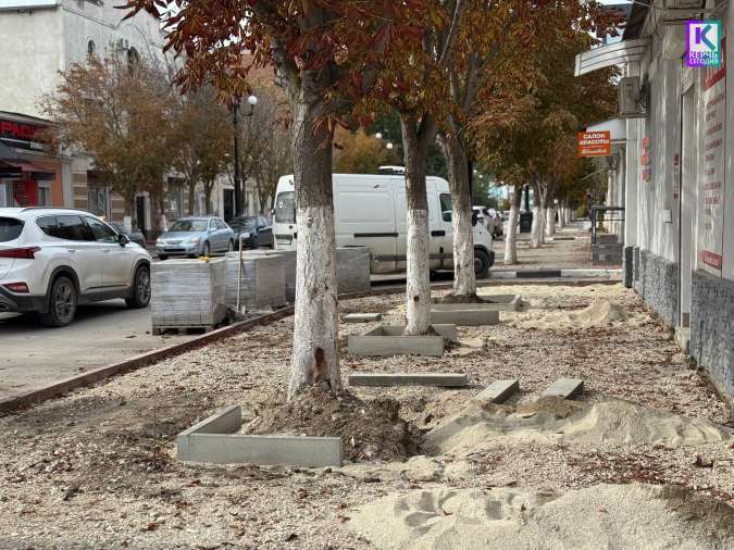На улице Циолковского готовятся к обустройству тротуаров